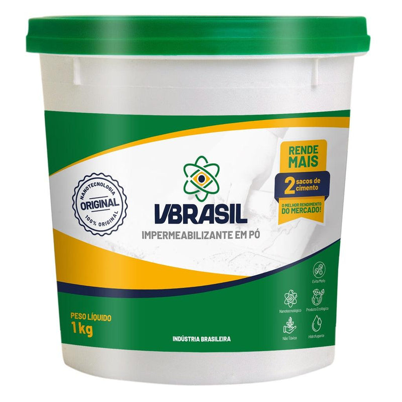 Vbrasil Impermeabilizante em Pó 1 Kg 100% Original - vBrasil Acabamentos